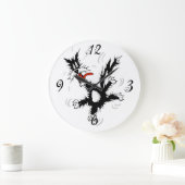 Crazy Cat Wall Clock Große Wanduhr (Zuhause)