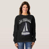 Crazy Catamaran Captain Sailing Sailor  2 Sweatshirt (Vorne ganz)