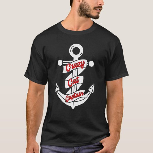 Crazy Catamaran Captain Sailing Sailor T-Shirt (Vorderseite)