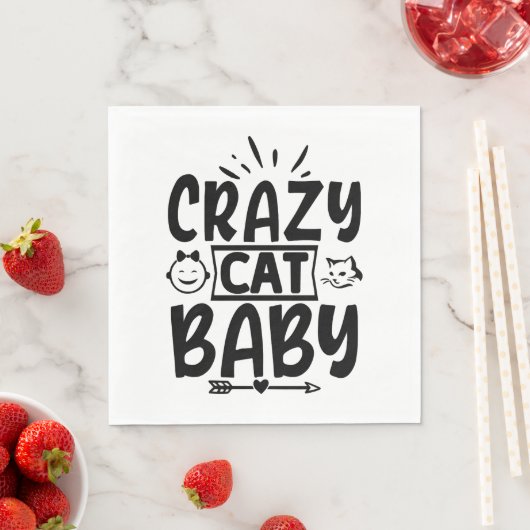 Crazy Cate Baby Serviette (Beispiel)