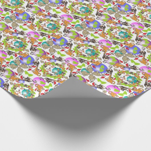 Crazy Catnip Christmas Geschenkpapier (Ecke)