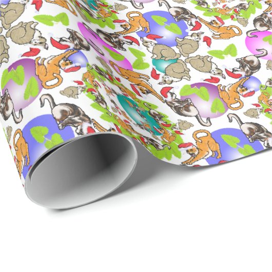 Crazy Catnip Christmas Geschenkpapier (Rolleneckpunkt)
