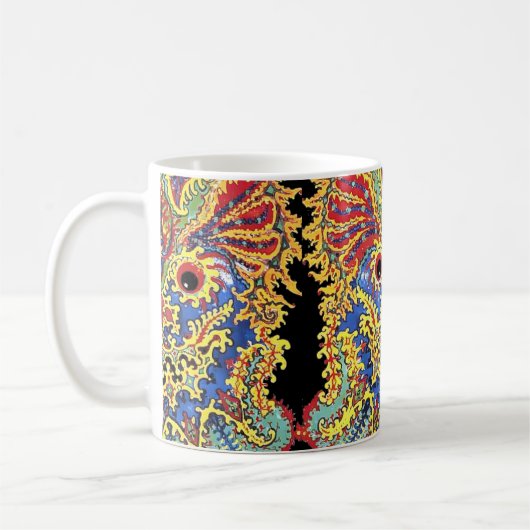 Crazy Cats Eyes Louis Wain Pattern Kaffeetasse (Links)