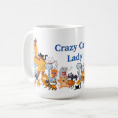 Crazy Cats Lady Kaffeetasse (Vorderseite Links)