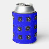 Crazy Cats on Blue Background on Can Cooler Dosenkühler (Kanne Rückseite)