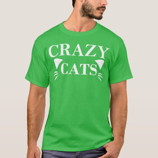 Crazy Cats Retro T-Shirt (Vorderseite)
