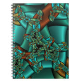Crazy Chain Fraktal Notebook Notizblock (Vorderseite)