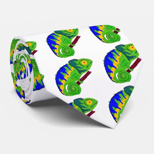 Crazy Chameleon Krawatte (Gerollt)