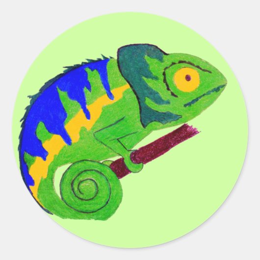 Crazy Chameleon Sticker (Vorderseite)