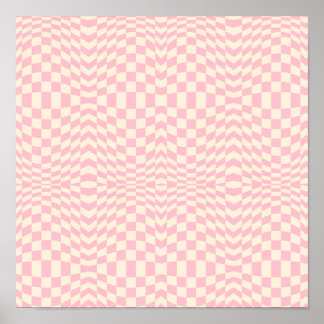 Crazy Checkerboard Design Poster