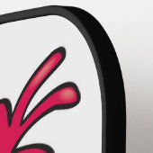 Crazy Chicken Bird Funny Cartoon Pickleball Schläger (Linke Seite)