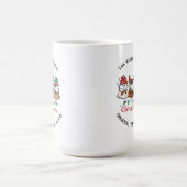 Crazy Chicken Farm Frohe Weihnachten Kaffeetasse (Mittel)