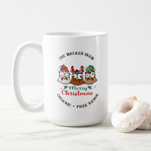 Crazy Chicken Farm Frohe Weihnachten Kaffeetasse