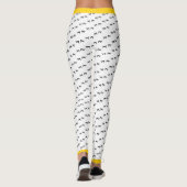 Crazy Chicken Foot Prints Yellow Pop Leggings (Rückseite)