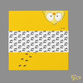 Crazy Chicken Footprint Muster Bauchband Einladungsbanderole