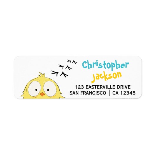 Crazy Chicken! Funny Fun Address Label (Vorne)