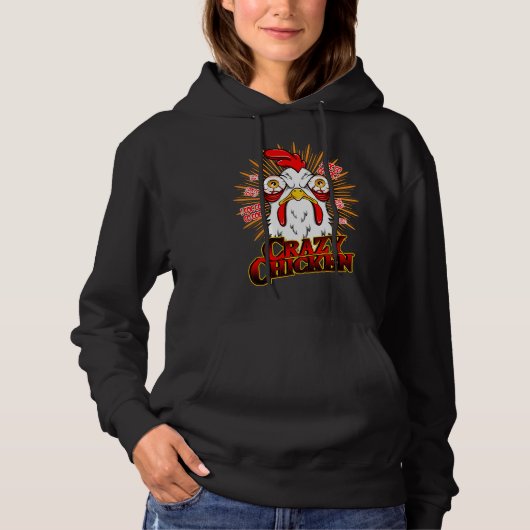 Crazy Chicken Hoodie (Vorderseite)