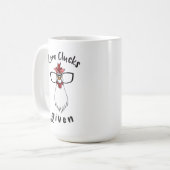 Crazy Chicken Lady Antisocial Bauer Farm Hühner Kaffeetasse (Vorderseite Links)