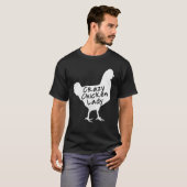 Crazy Chicken Lady Bauer Pride Spaß Girl T-Shirt (Vorne ganz)