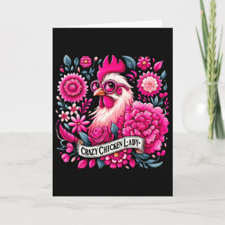 Crazy Chicken Lady Chicken Mom Farmer  Karte