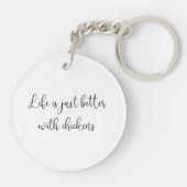 Crazy Chicken Lady | Das Leben bei Hühnern ist bes Schlüsselanhänger (Rückseite)