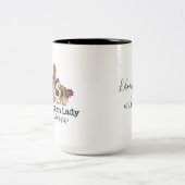 Crazy Chicken Lady | Das Leben bei Hühnern ist bes Zweifarbige Tasse (Mittel)