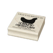 Crazy Chicken Lady Farm Stand Eierkarton Name Gummistempel (Stempel)