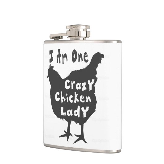 Crazy Chicken Lady Flachmann (Links)