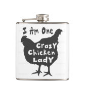 Crazy Chicken Lady Flachmann (Vorderseite)