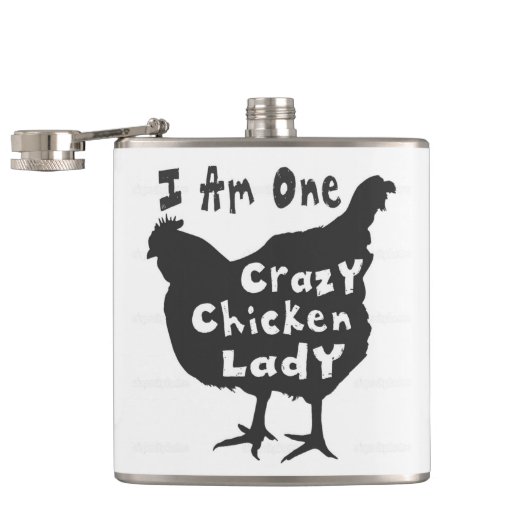 Crazy Chicken Lady Flachmann (Geöffnet)