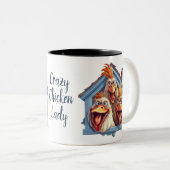 Crazy Chicken Lady Funny Chicken Tasse (VorderseiteRechts)