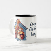 Crazy Chicken Lady Funny Chicken Tasse (Vorderseite Links)