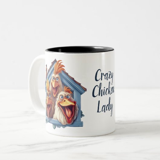 Crazy Chicken Lady Funny Chicken Tasse (Vorderseite Links)
