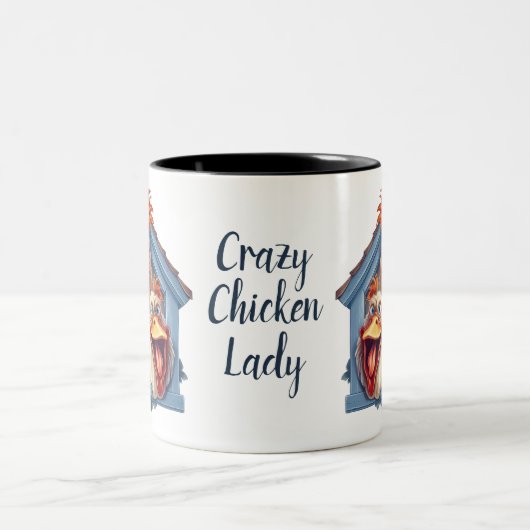 Crazy Chicken Lady Funny Chicken Tasse (Mittel)