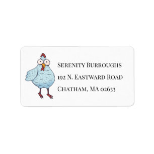 Crazy Chicken Lady Funny Hen Rooster Farm Leben Adressaufkleber
