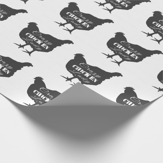 Crazy Chicken Lady Geschenkpapier (Ecke)