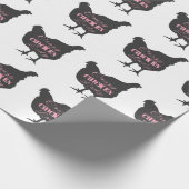 Crazy Chicken Lady Geschenkpapier (Ecke)