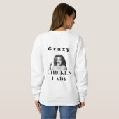 Crazy Chicken Lady. Hühner, Spaß, lustig Sweatshirt (Schwarz voll)