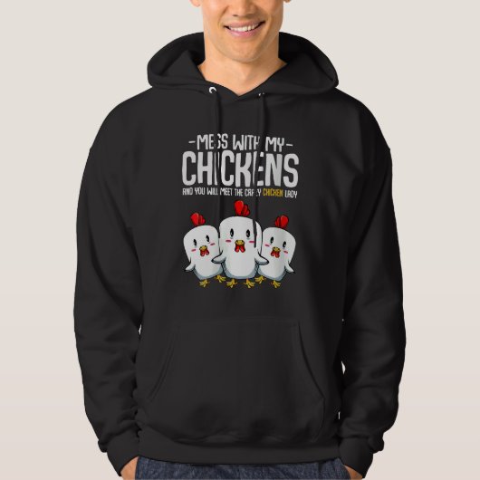 Crazy Chicken Lady Idee Hoodie (Vorderseite)
