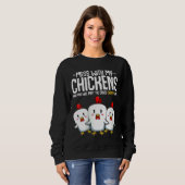 Crazy Chicken Lady Idee Sweatshirt (Vorne ganz)