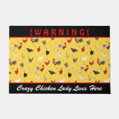 Crazy Chicken Lady l Memphis Style Chicken Farm Fußmatte (Vorderseite)