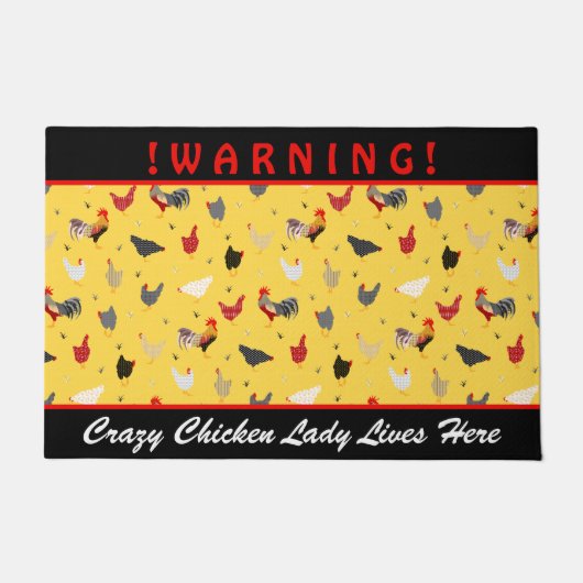 Crazy Chicken Lady l Memphis Style Chicken Farm Fußmatte (Vorderseite)