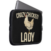 Crazy Chicken Lady Laptopschutzhülle (Vorne Rechts)