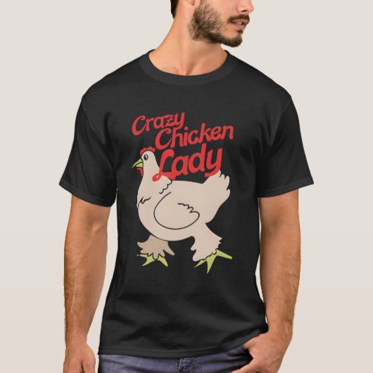 Crazy Chicken Lady Long Sleeve Tshirt Chicken Lieb (Vorderseite)