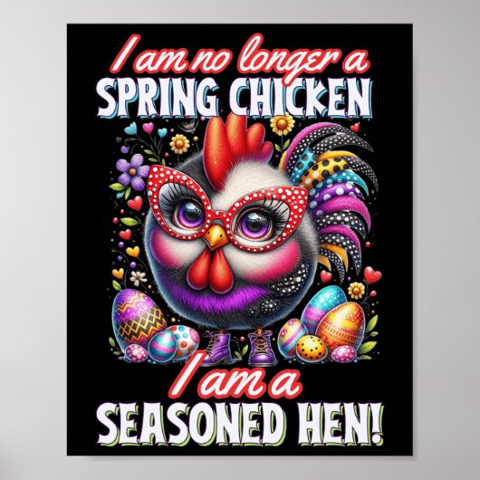 Crazy Chicken Lady Nicht ein Frühlingshühnchen Ost Poster (Vorne)