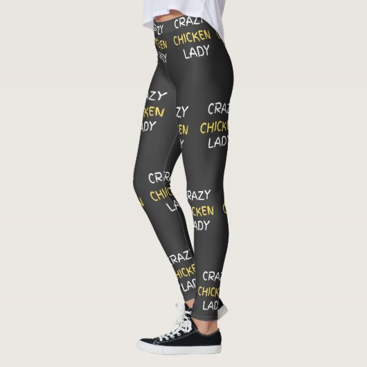 Crazy Chicken Lady, Novelty Chicken Themed Leggings (Links)