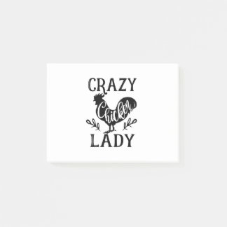 Crazy Chicken Lady Post-it Klebezettel