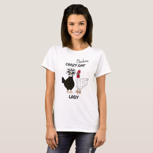 Crazy Chicken Lady Spaß T-Shirt