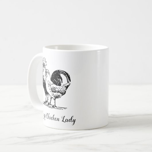 Crazy Chicken Lady Tasse (Vorderseite Links)