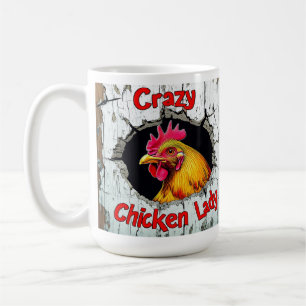 Crazy Chicken Lady Tasse, Lieben Hühner Cup Gesche Kaffeetasse